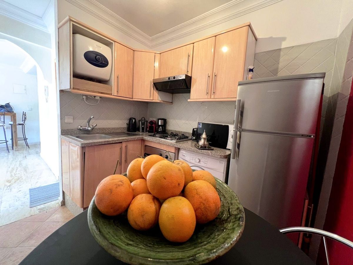 Cuisine équipée de l'appartement à Guéliz, Marrakech